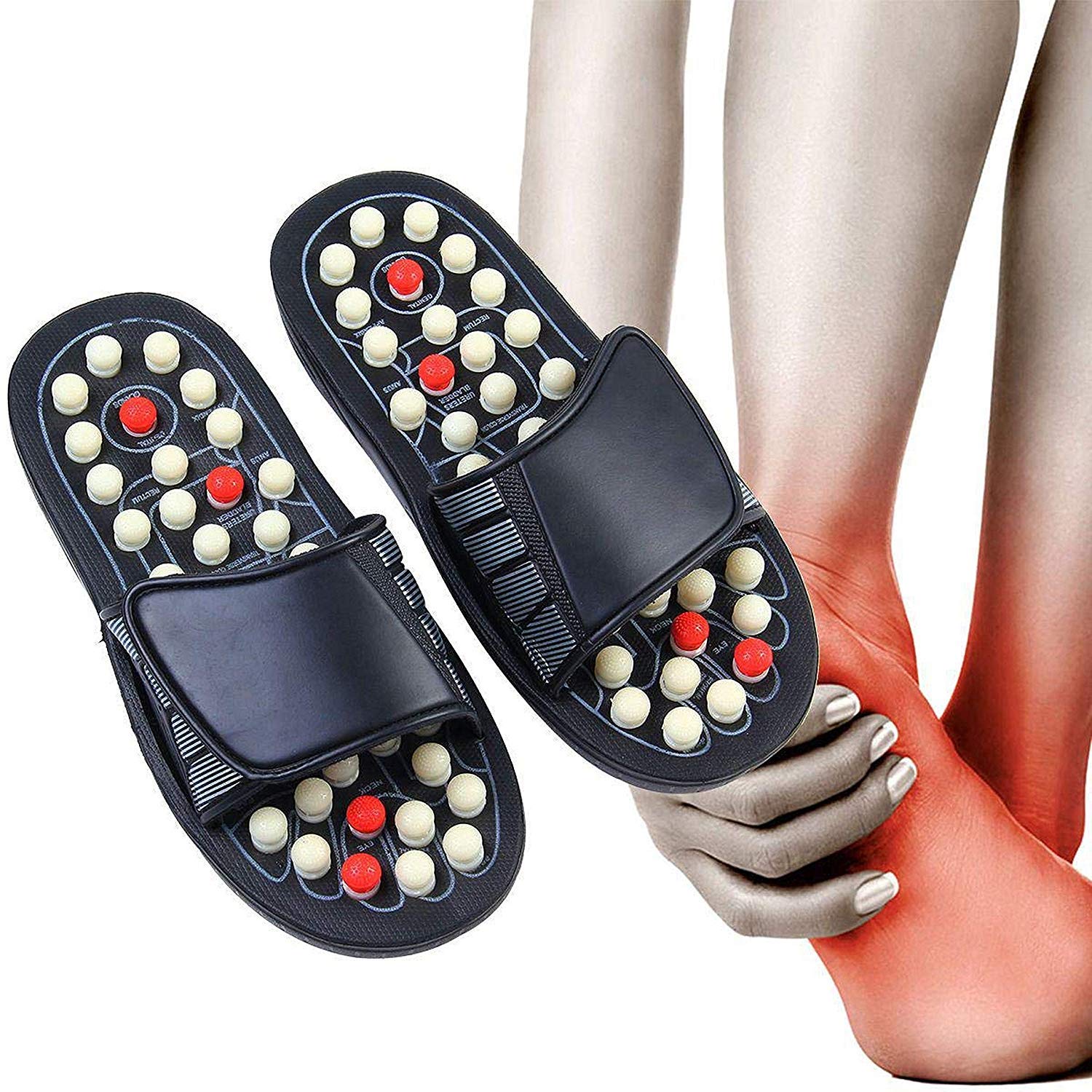 Magnetic Therapy Spring Acupressure Paduka Accu Slippers for Full Body Blood Circulation Natural Paduka Slippers For Men and Women (Unisex) Multisize Magnetic Therapy Spring Acupressure Paduka Accu Slippers for Full Body Blood Circulation Natural Paduka Slippers For Men and Women (Unisex) Multisize